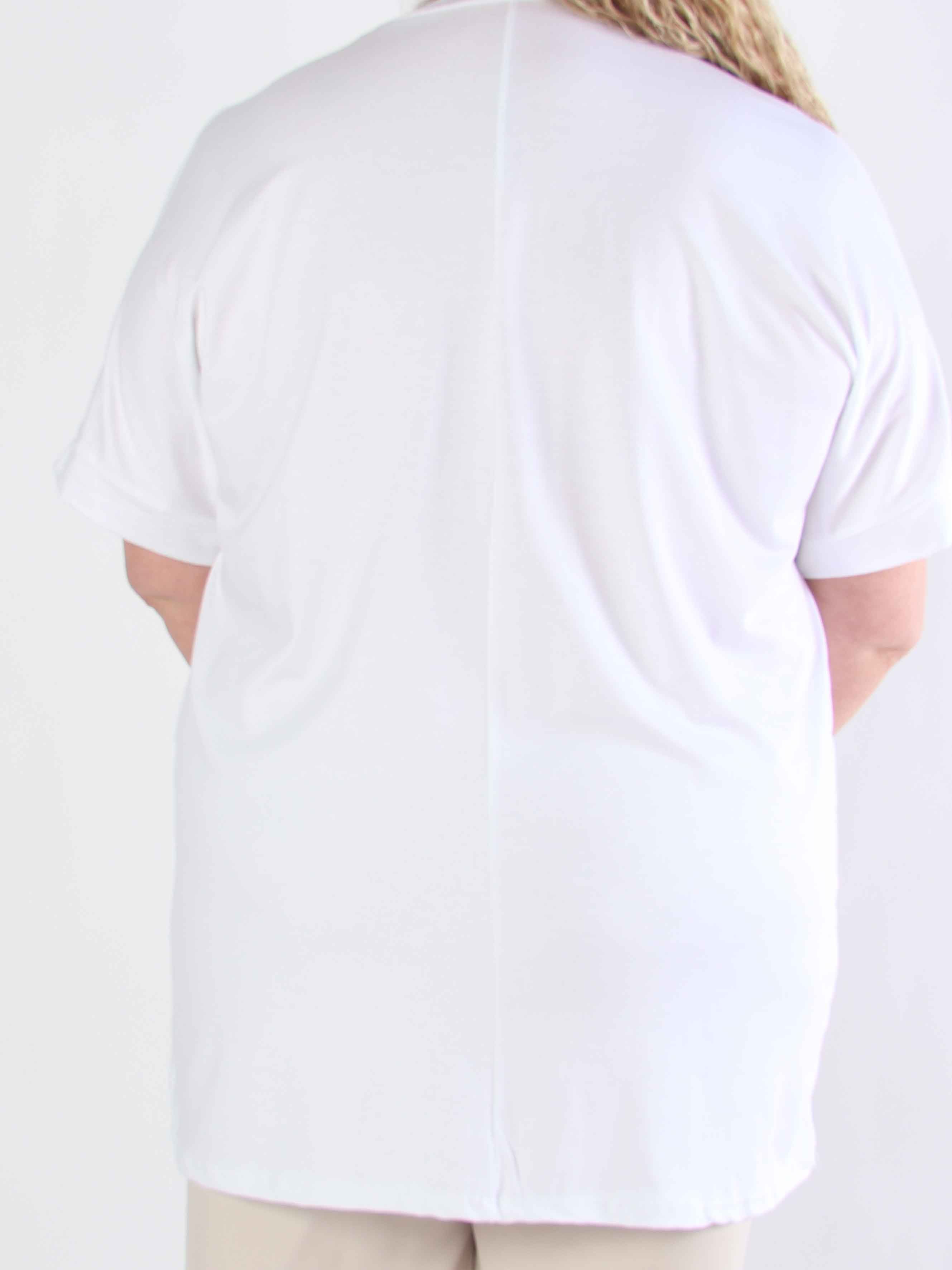 Reece - Blød plus size t-shirt i viskose med similisten